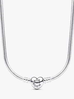 Pandora Moments Heart Clasp Snake Chain Necklace